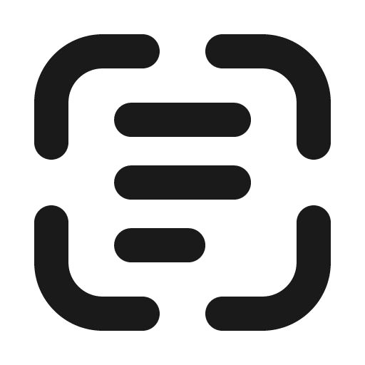 Square dashed text icon, solid style, from Gravity UI Icons