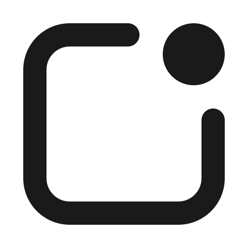 Square dot icon, solid style, from Gravity UI Icons