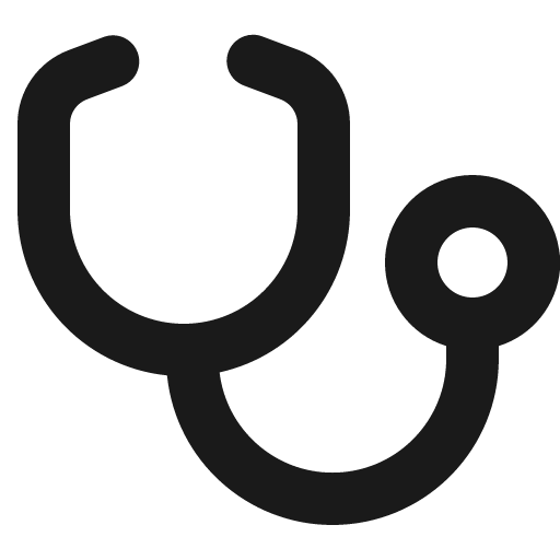 Stethoscope icon, solid style, from Gravity UI Icons