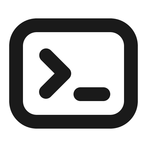 Terminal icon, solid style, from Gravity UI Icons