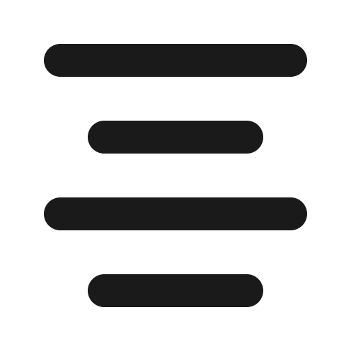 Text align center icon, solid style, from Gravity UI Icons