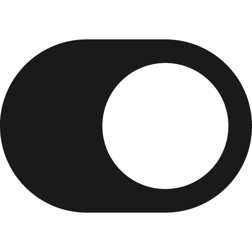 Toggle on icon, solid style, from Gravity UI Icons