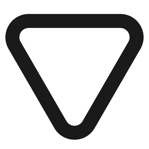Triangle down icon, solid style, from Gravity UI Icons