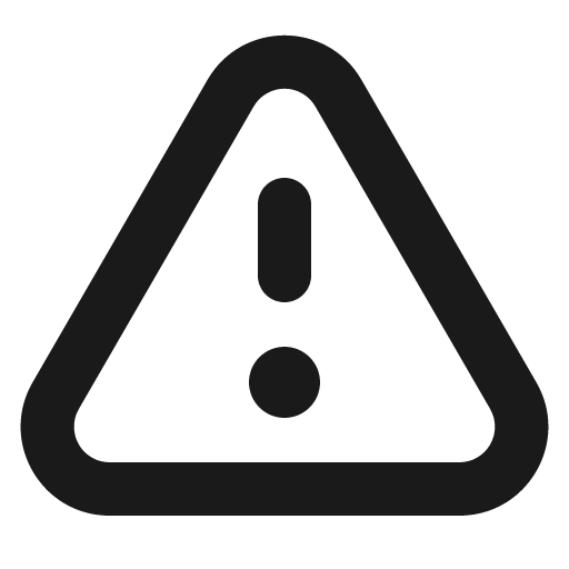 Triangle exclamation icon, solid style, from Gravity UI Icons