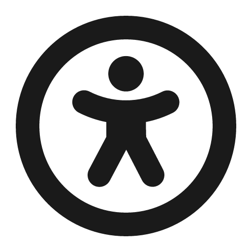 Universal access icon, solid style, from Gravity UI Icons