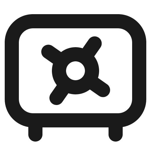 Vault icon, solid style, from Gravity UI Icons