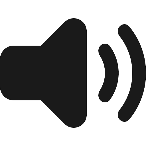 Volume fill icon, filled style, from Gravity UI Icons