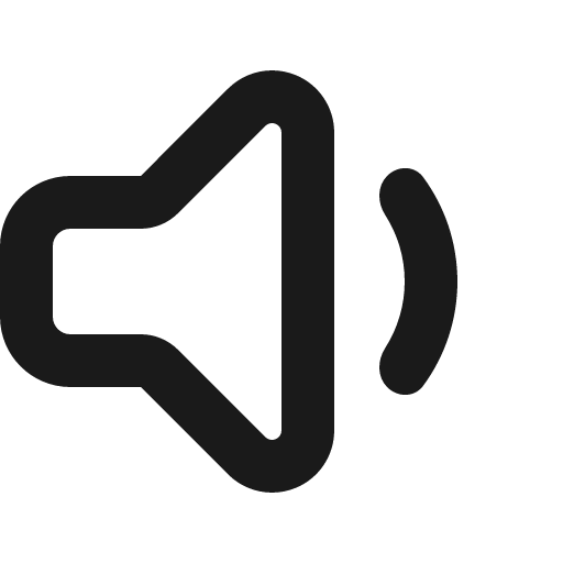 Volume low icon, solid style, from Gravity UI Icons