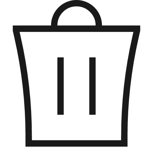 Bin icon, line style, from Guidance