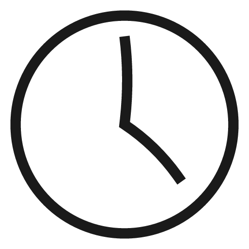 Clock icon, line style, from Guidance