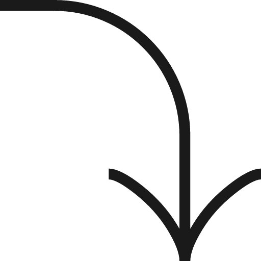 Down angle arrow icon, line style, from Guidance