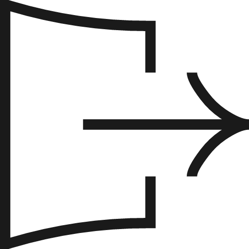 Exit icon, line style, from Guidance