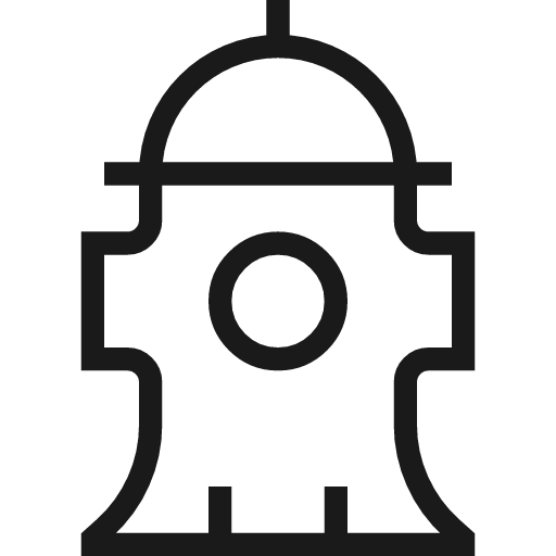 Hydrant icon, line style, from Guidance