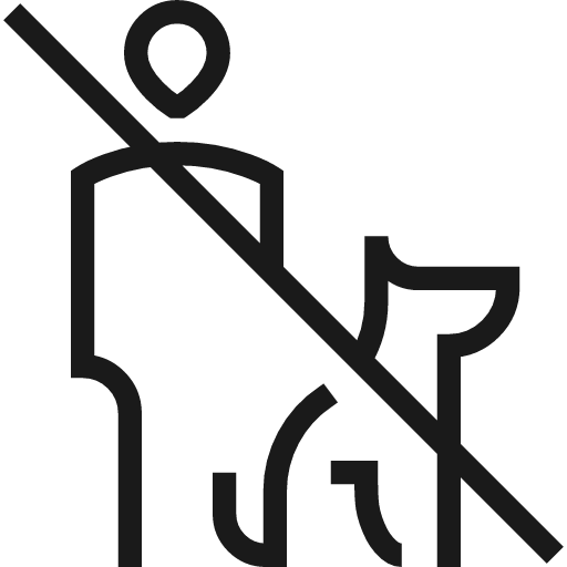 No access for service animal 2 icon, line style, from Guidance