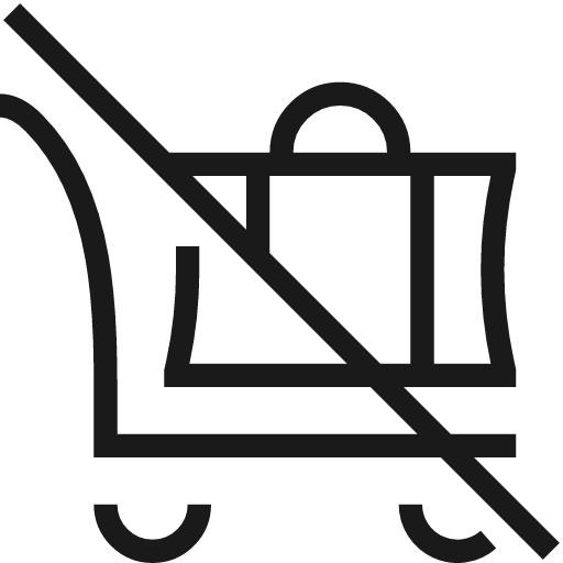 No luggage trolleys beyond this point icon, line style, from Guidance