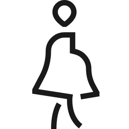 Pregnant woman priority seating icon, line style, from Guidance