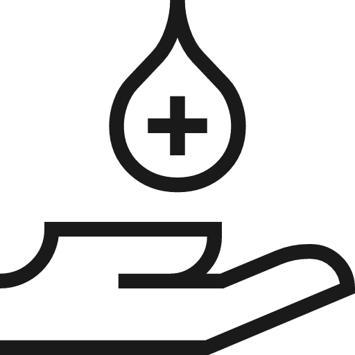 Sanitize hands icon, line style, from Guidance