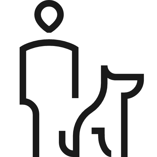 Service animal 2 icon, line style, from Guidance