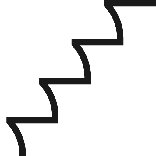 Stairs icon, line style, from Guidance