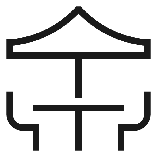 Terrace icon, line style, from Guidance