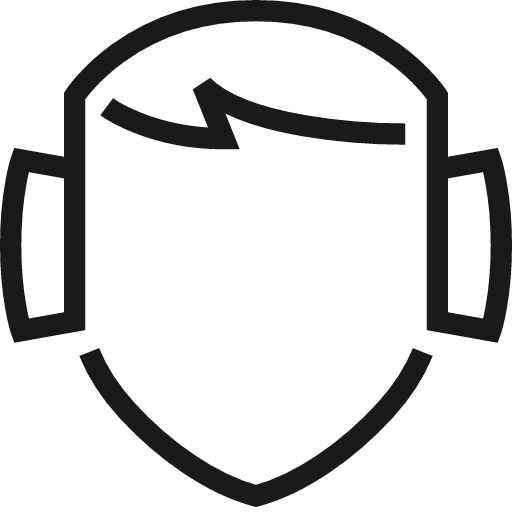 Wear headset icon, line style, from Guidance