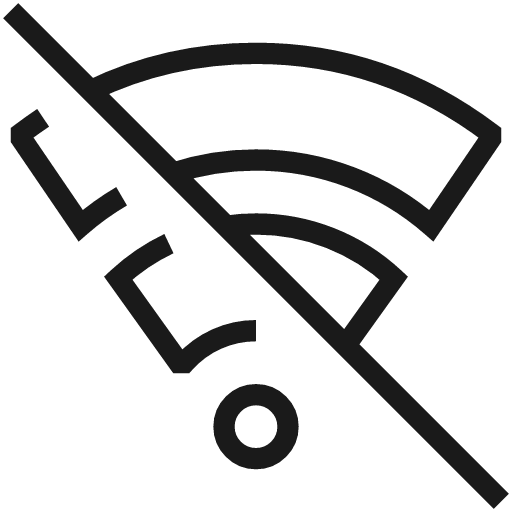 Wifi off icon, line style, from Guidance