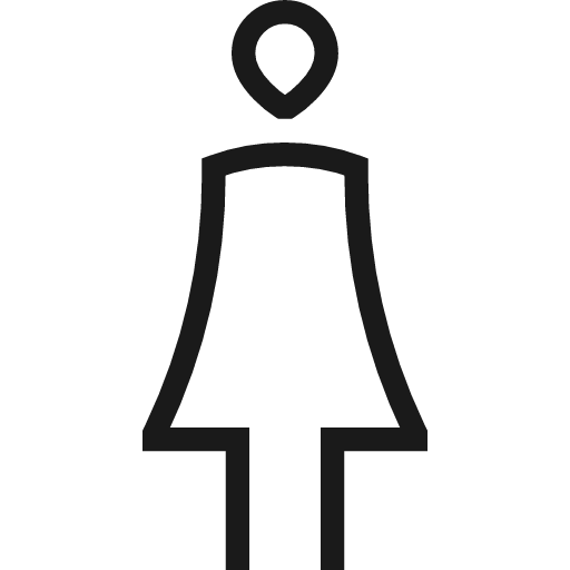 Women restroom icon, line style, from Guidance