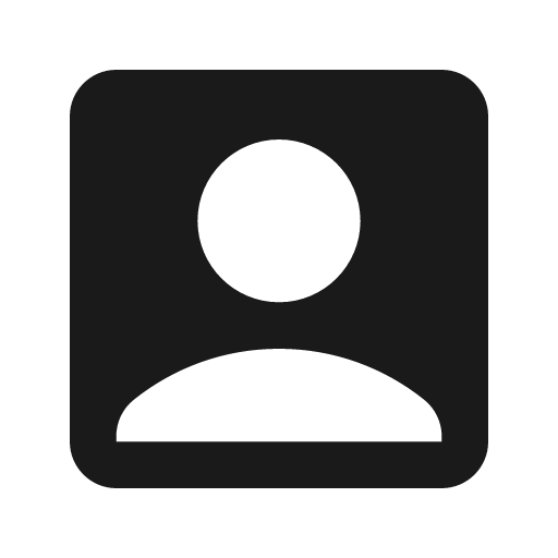 Baseline account box icon, solid style, from Google Material Icons