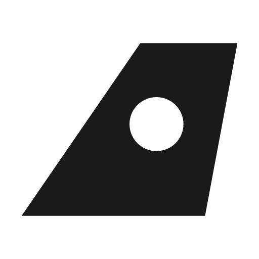 Baseline airlines icon, solid style, from Google Material Icons