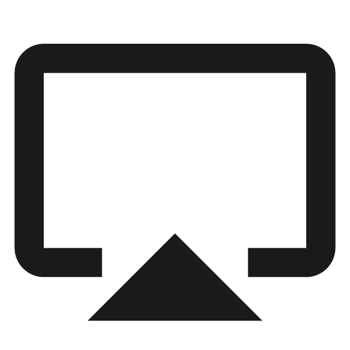 Baseline airplay icon, solid style, from Google Material Icons