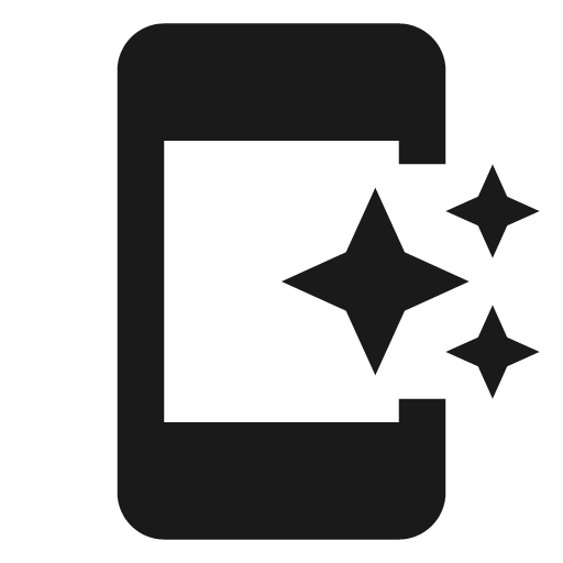 Baseline app shortcut icon, solid style, from Google Material Icons