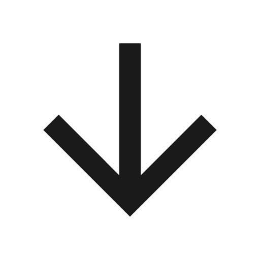 Baseline arrow downward icon, solid style, from Google Material Icons