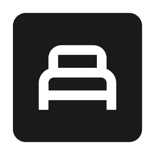 Baseline bedroom child icon, solid style, from Google Material Icons