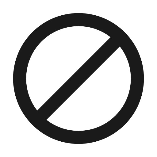 Baseline block icon, solid style, from Google Material Icons