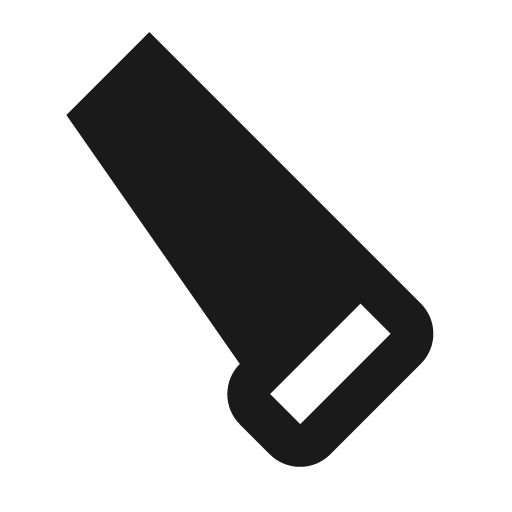 Baseline carpenter icon, solid style, from Google Material Icons