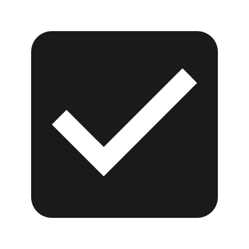 Baseline check box icon, solid style, from Google Material Icons