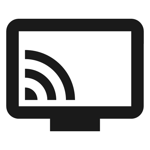 Baseline connected tv icon, solid style, from Google Material Icons