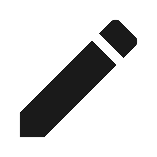 Baseline create icon, solid style, from Google Material Icons