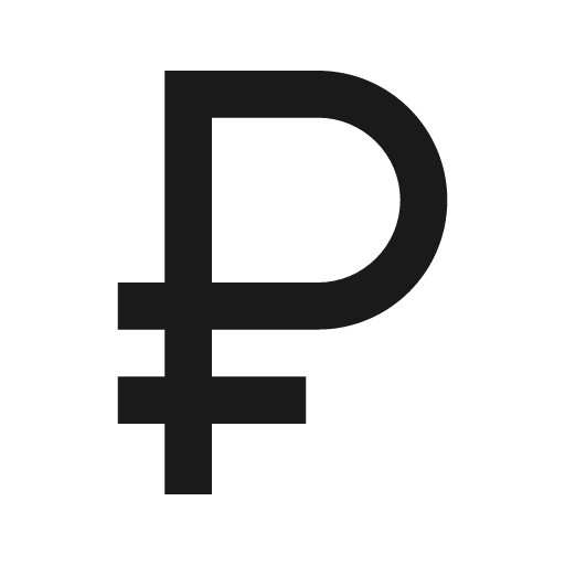 Baseline currency ruble icon, solid style, from Google Material Icons