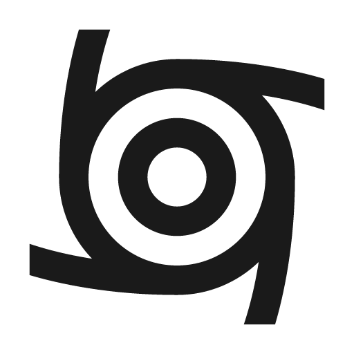 Baseline cyclone icon, solid style, from Google Material Icons
