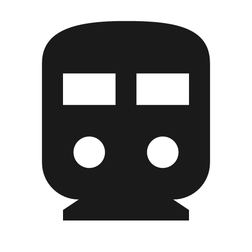 Baseline directions subway filled icon, filled style, from Google Material Icons