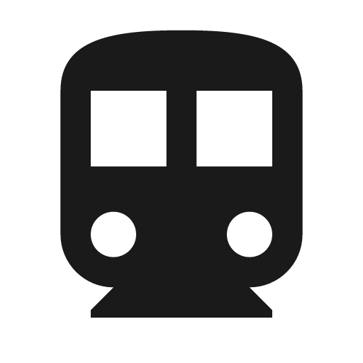 Baseline directions transit icon, solid style, from Google Material Icons