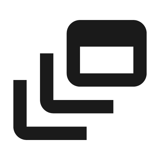 Baseline dynamic feed icon, solid style, from Google Material Icons