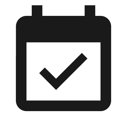 Baseline event available icon, solid style, from Google Material Icons