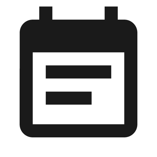 Baseline event note icon, solid style, from Google Material Icons
