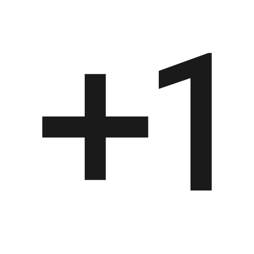 Baseline exposure plus 1 icon, solid style, from Google Material Icons