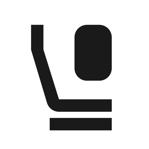Baseline flight class icon, solid style, from Google Material Icons