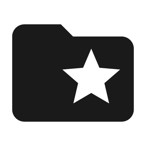 Baseline folder special icon, solid style, from Google Material Icons