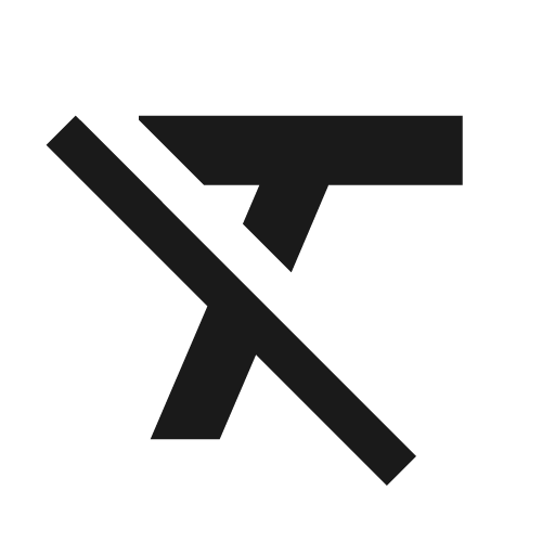 Baseline format clear icon, solid style, from Google Material Icons