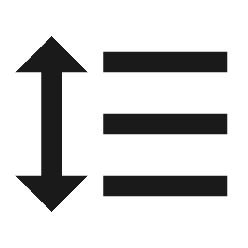 Baseline format line spacing icon, solid style, from Google Material Icons